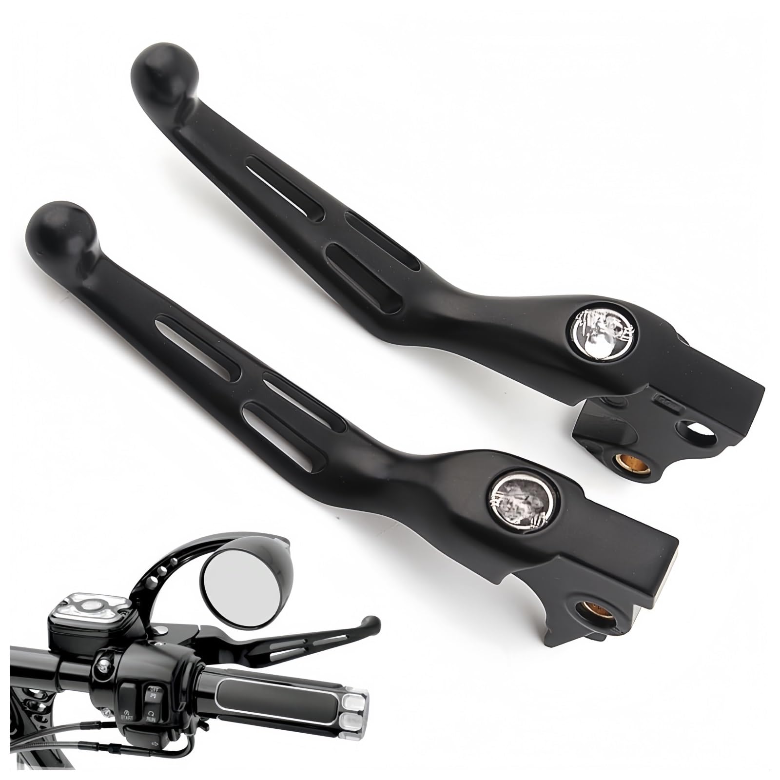 Generico Leve freno e frizione per moto per Harley per Sportster 1200 883 Iron Forty-Eight 72 SuperLow per Custom 2014-2021