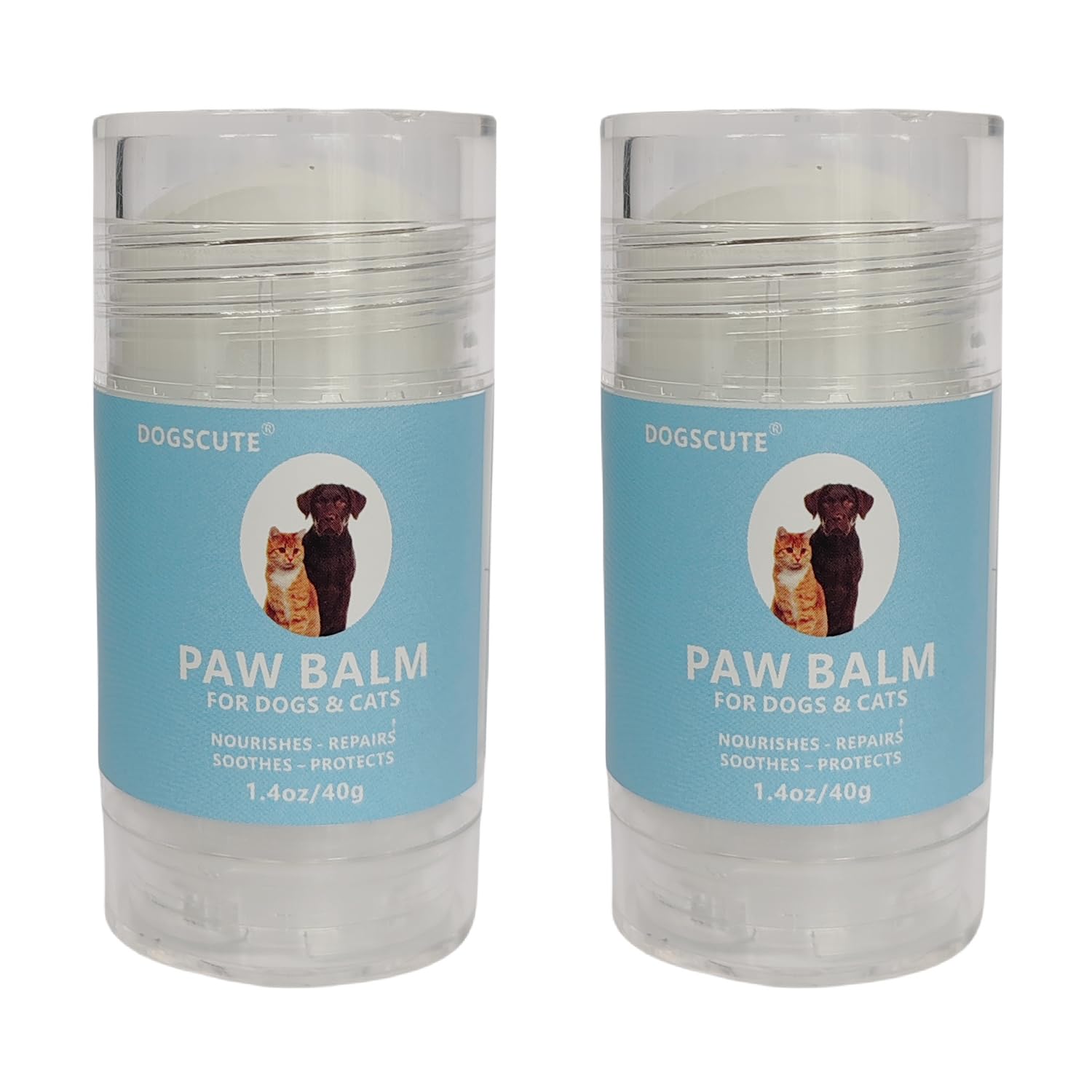 Dog Paw Balm for Dogs & Cats, 2 Pack Dog Paw Pad Balm Paw Protector, Moisturizer & Soother for Dry Cracked Paws, Puppy Essentials