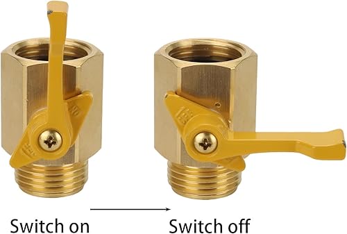 Miniatura 3 de Playlist Válvula de cierre de manguera de jardín de latón con mango Conector resistente de 34 "Conector de manguera de jardín