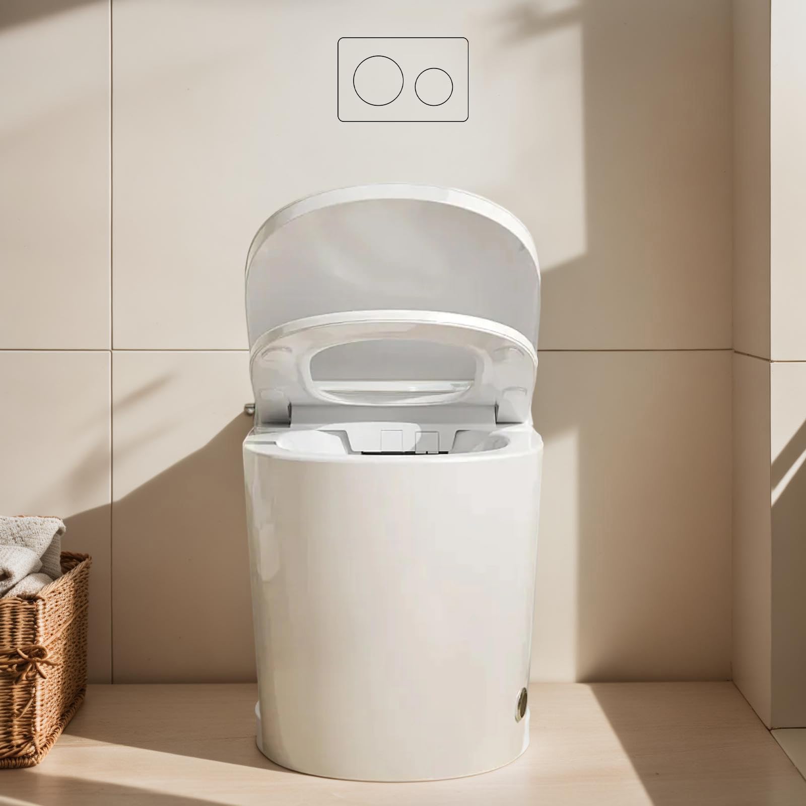 Placca di comando WC per Geberit Sigma 20/Sigma 30/Sigma 50 (Tutti i modelli), Placca di comando nascosta e rivestibile, Installazione a filo, Set completo, verticale
