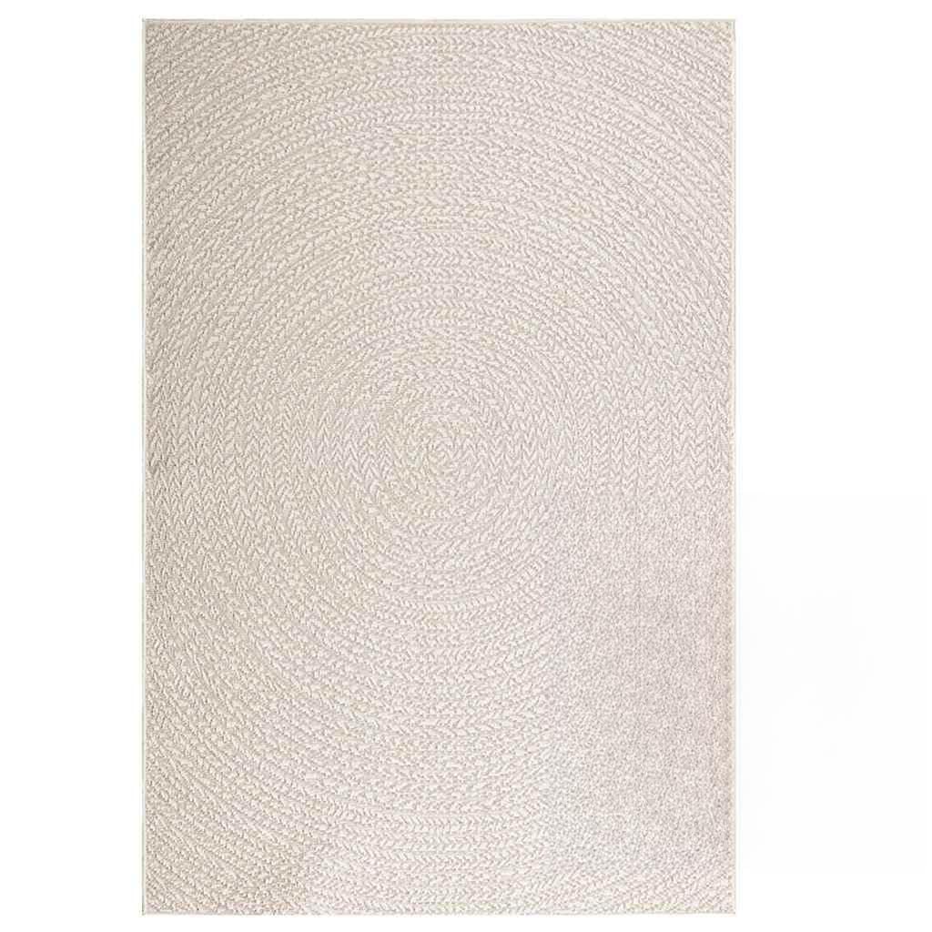 Tapis aspect jute beige 140 x 200 cm pour sublimer votre balcon