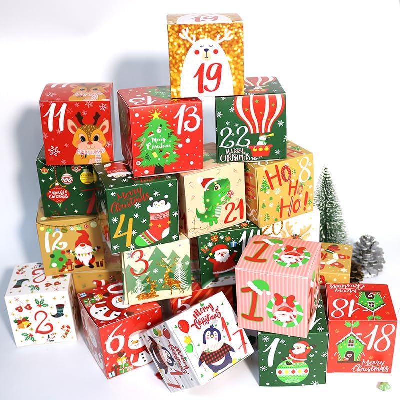 Miniatura 5 de 24 cajas de regalo con tapas, cajas de regalo pequeñas para regalos, manualidades, cubos, cajas de magdalenas, cajas de fácil montaje para recuerdos