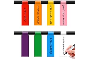 480 Labelling Magic: LabelChoice 8-Color Wire Markers & Permanent Marker