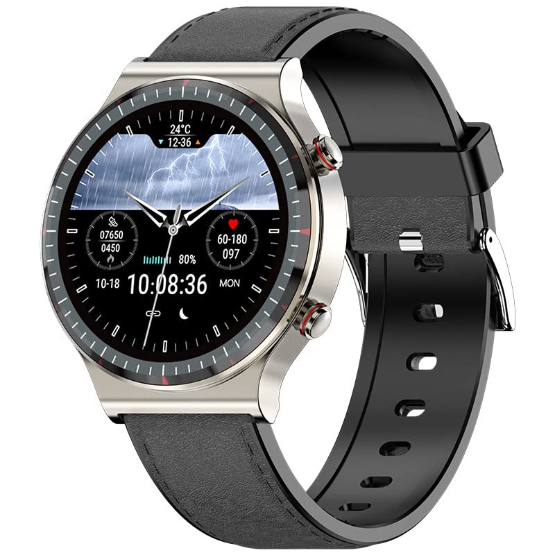 SWZEC Smartwatch mit EKG Blutdruck Sauerstoffmonitor – Verodie(Schwarz)
