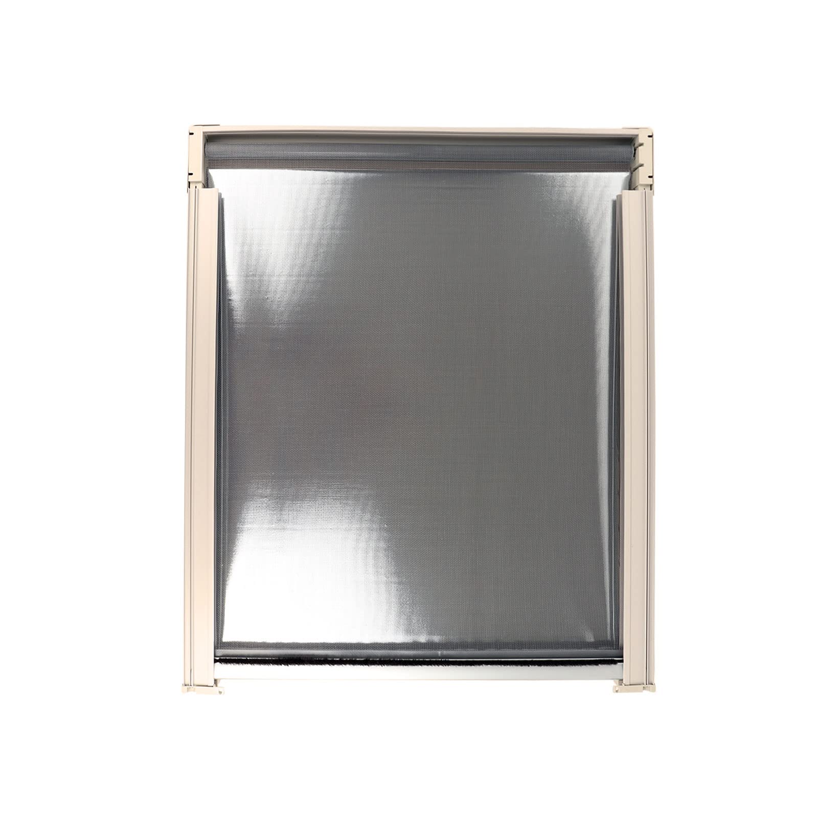 Store occultant à cassette - Différentes tailles - Ivoire ou gris - Protection contre les insectes - Occultant - Pour fenêtres sans cadre, caravane, camping-car, camping (ivoire, 100 x 65 cm)