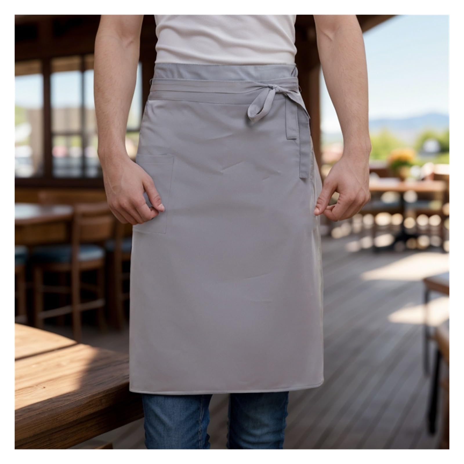 kellnerschürze 2-teilige Kochschürze for Männer und Frauen im westlichen Restaurant, Café, Hotelrestaurant, Küche, Konditorei, Bäckerei Koch Küchen Grill