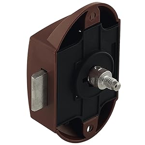 cyclingcolors Cerradura para armario mueble autocaravana cajón puerta 25mm, marrón oscuro