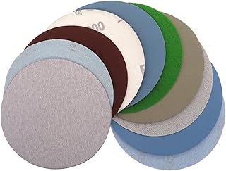 SEALFO 25 PCS 6 Inch 150MM Flocking Sandpaper Wet Dry Hook and Loop Sanding Disc 1000/2000 /3000/4000 5000 Grits for Sanding Polishing (Color : Assorted Grit, Size : A)