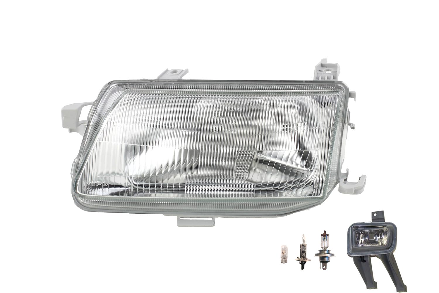 Johns, Faro halógeno delantero apto para Opel Astra F 09/1994-09/1998wa. H4 izquierda + faros antiniebla + bombilla