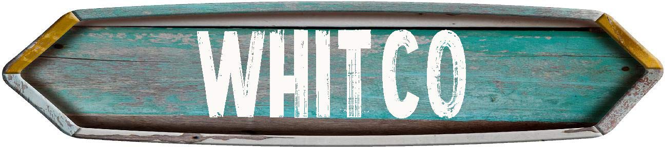 WHITCO Double Pointed Ends Teal Weathered Painted Wood Look Decal Bumper Sticker for use on Any Smooth Surface