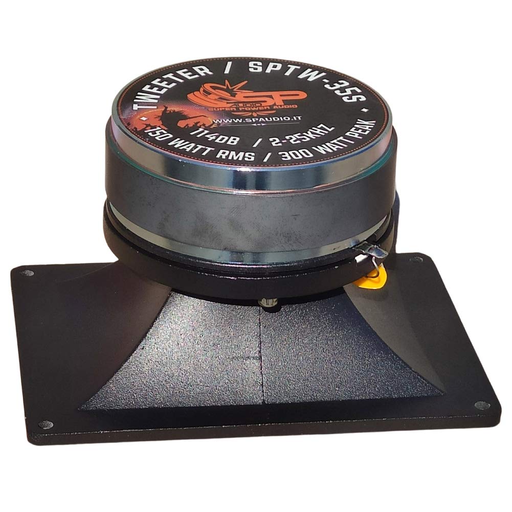 1 SP AUDIO SPTW-35S SP TW35S 150 watt rms i 300 watt max kompresji głośnika wysokotonowego impedancja 4 omy czułość 114 dB spl auto + wolny kondensator, 1 sztuka