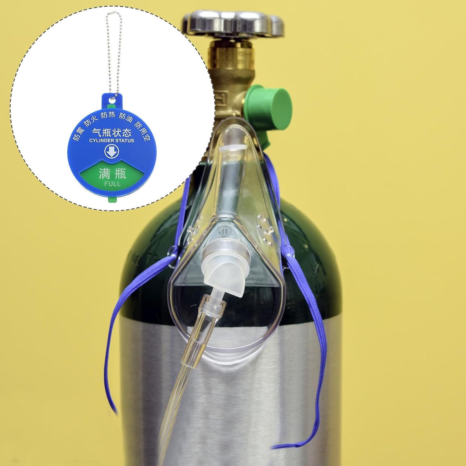 Oxygen Cylinder Status Sign Acrylic Label Durable and Easy to Use Cylinder Status Board for Hospital Safety and Identification