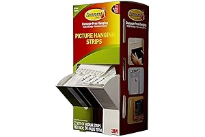 3M Command Picture Hanging Strips, Velcro Style, 4 Strips Per Pack, 50 Packs/Carton