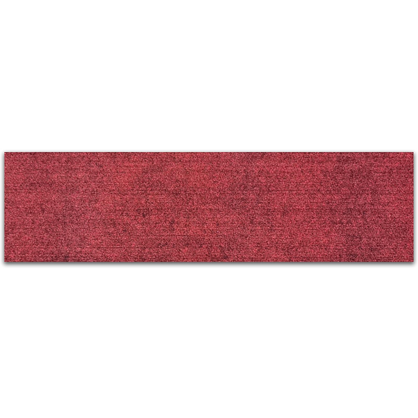 10 Szt Dywanów na Schody do Przycięcia, Antypoślizgowe Nakładki na Schody, Prosta Mieszanka Tkanin, Samoprzylepny Spód Wielokrotnego Użytku Bez Kleju(Red,90x29 cm/35x11 in)