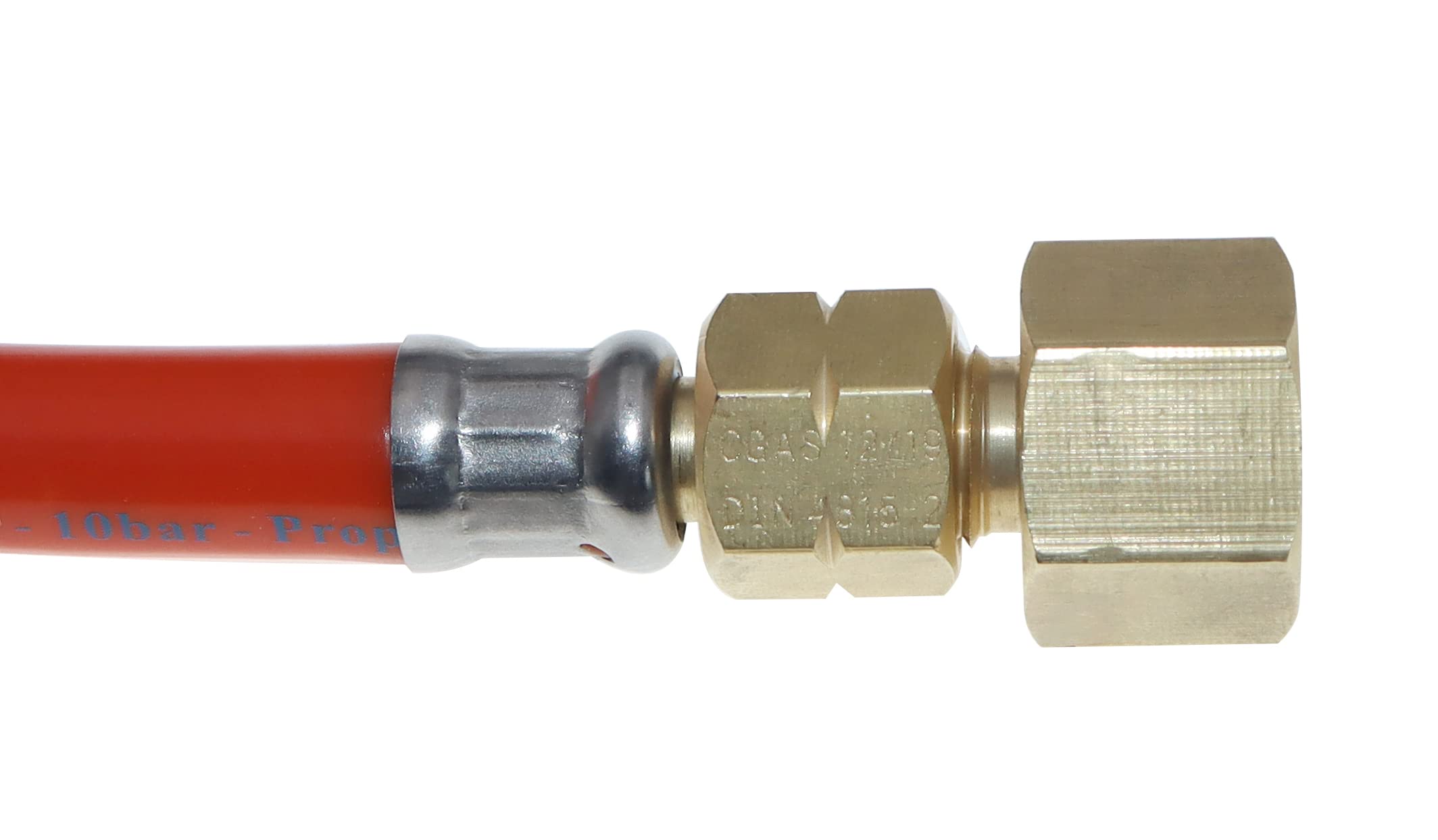 Meter Star Bouteille de gaz propane 1 lb et petit bidon de butane avec ensemble régulateur réglable, tuyau de 80 cm de long, filetage à gauche G1/4" et filetage universel 1/2" Flare Swivel pour