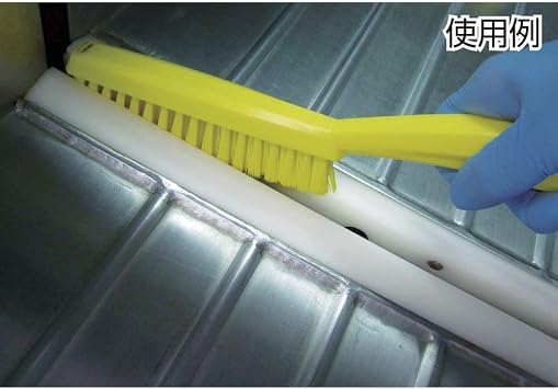 Vikan 13/16 in W Scrub Brush, Stiff, 11 51/64 in L Handle, 5 51/64 in L Brush, White, Plastic 41955-1 Each
