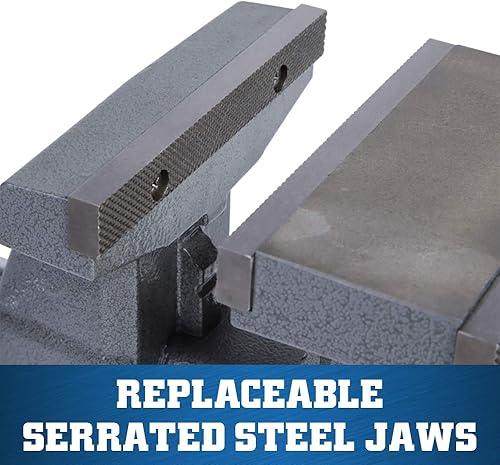 Miniatura 22 de Wilton Tornillo de banco reversible, 8 pulgadas de ancho de mandíbula, 9-1/4 pulgadas y 14-1/2 pulgadas de apertura de mandíbula, garganta de 4-3/4
