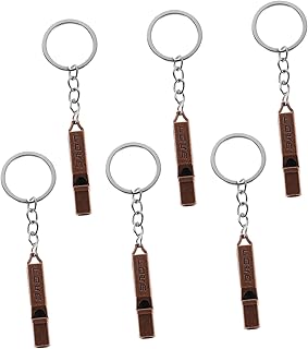 FOYTOKI Silbatos De Cobre De 6 Piezas Para Emergencias Y Supervivencia, Silbatos De Seguridad Fuertes Para Adultos, Silbato De Para Actividades Al Aire, Silbato De