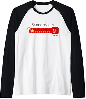 Sarcoidosis Awareness, Thumbs-Down, Would-NOT Recommend Raglan Baseball Tee