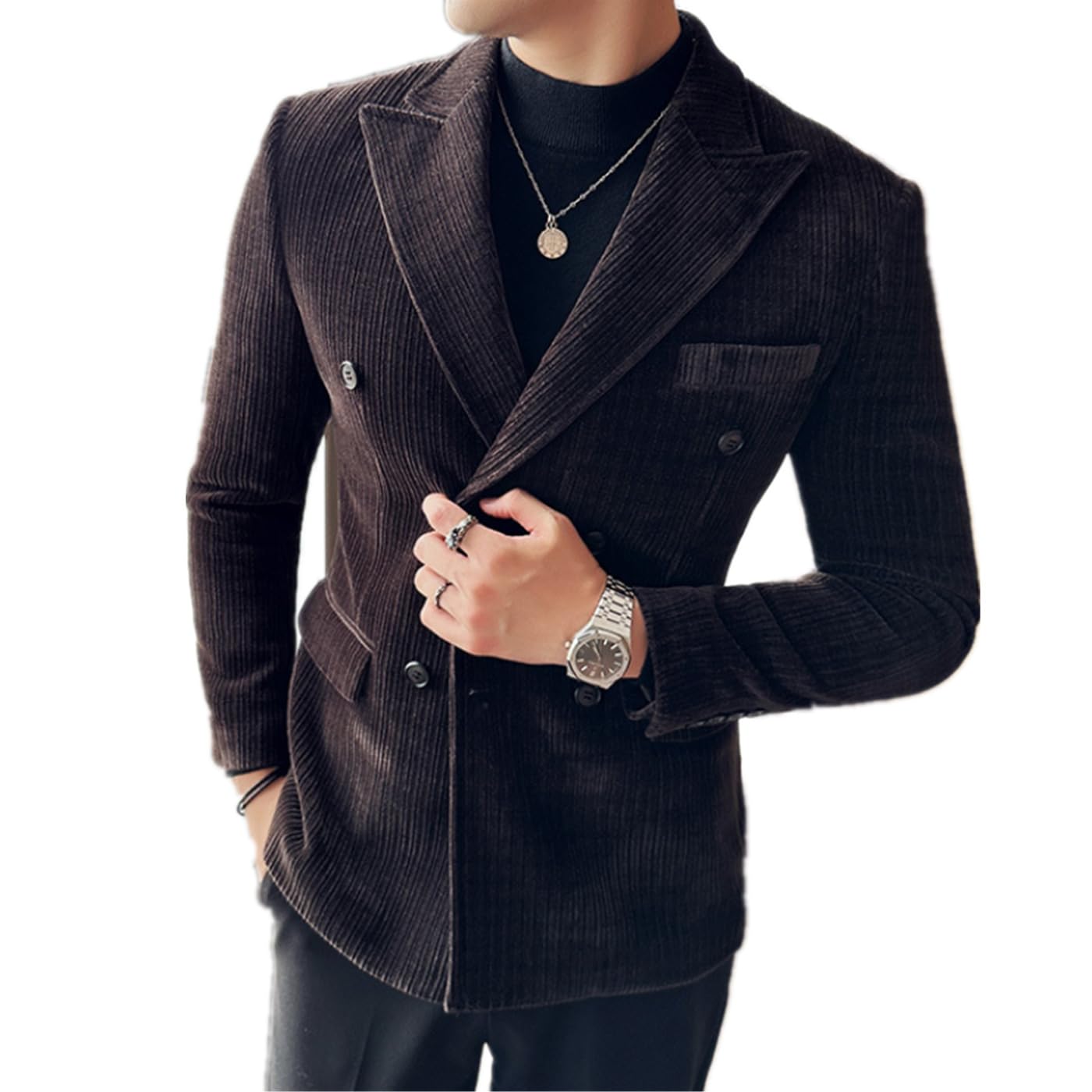 T-JACKET コーデュロイダブル6ボタンジャケット T-JACKET