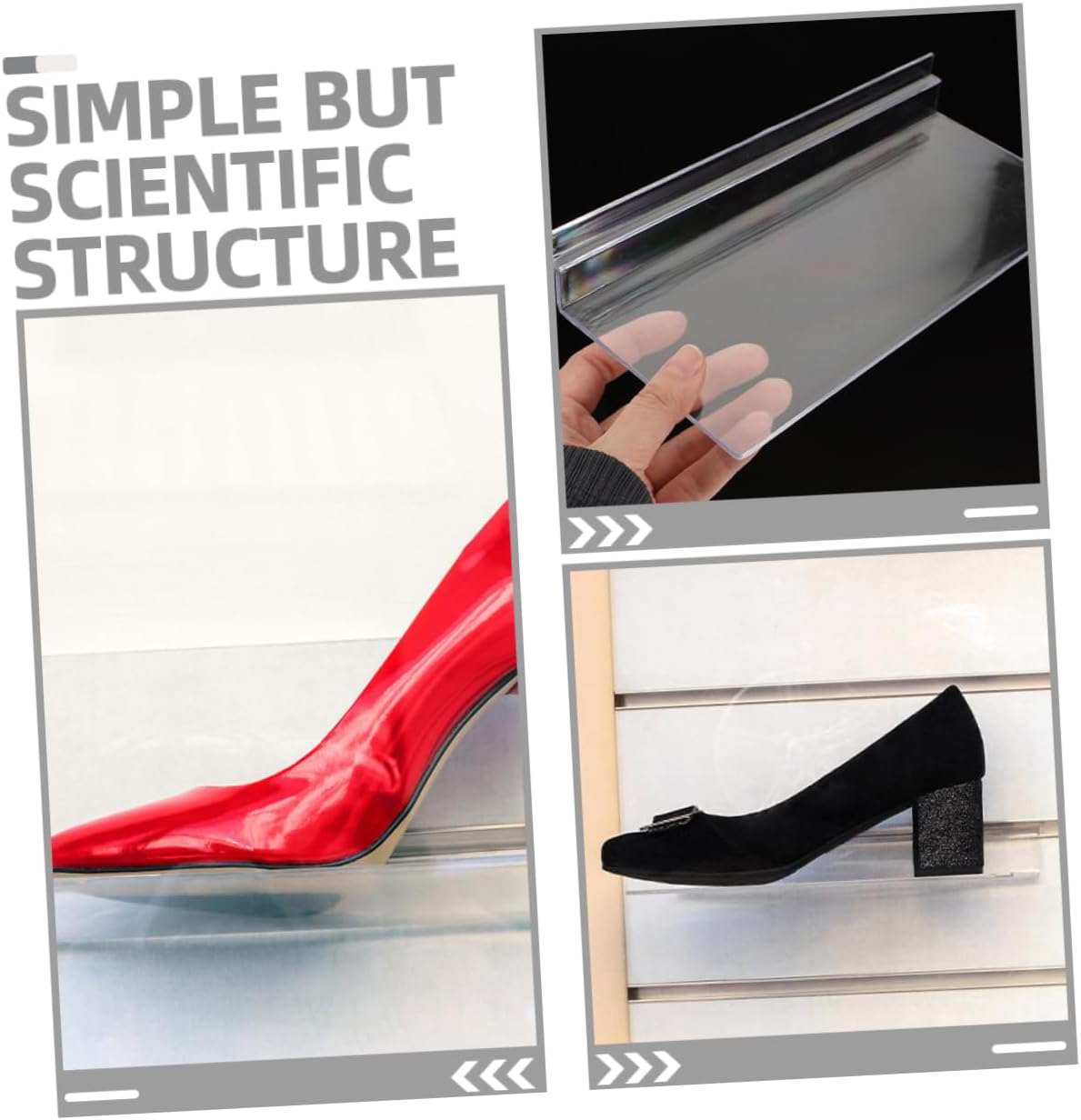 Cabilock 2pcs Versatile Wall Hanging Shoe Display Floating Shoe Shelves for Home Commercial Easy Install