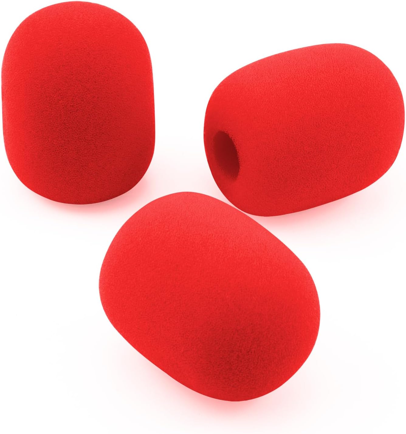 LEFXMOPHY Cloud 2 Mic Foam Replacement for HyperX Cloud II/Alpha/Alpha S/Mix/Core/Cloud Chat Headset Microphone Pop Filter Cover, 3 pack Red Hyper X Headphone Windscreen