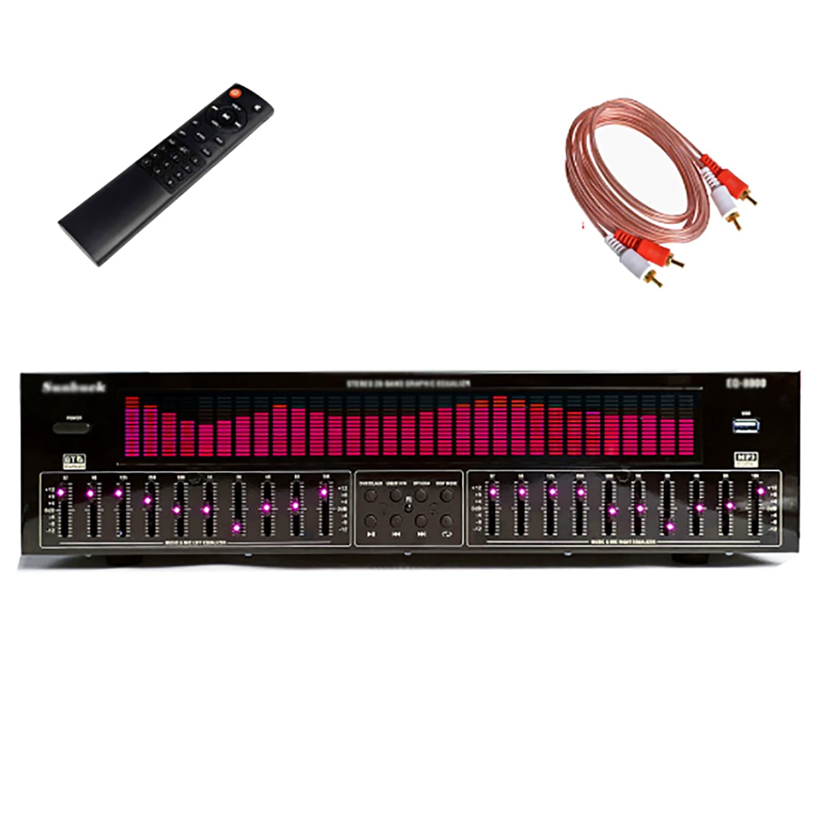 MObyat 31-pasmowy korektor cyfrowy, stereofoniczny korektor graficzny, 12 wzorów rytmicznych, 4-kanałowe wyjście audio, podwójne 10-pasmowe bezstratne EQ, cyfrowe dekodowanie dźwięku