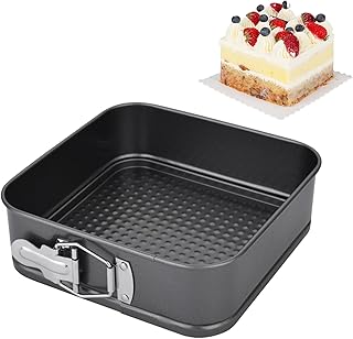 Moule à manqué à charnière 24 cm, Carré Moule Gateau avec revêtement antiadhésif, Pour La Cuisson Gâteau Et Quiches