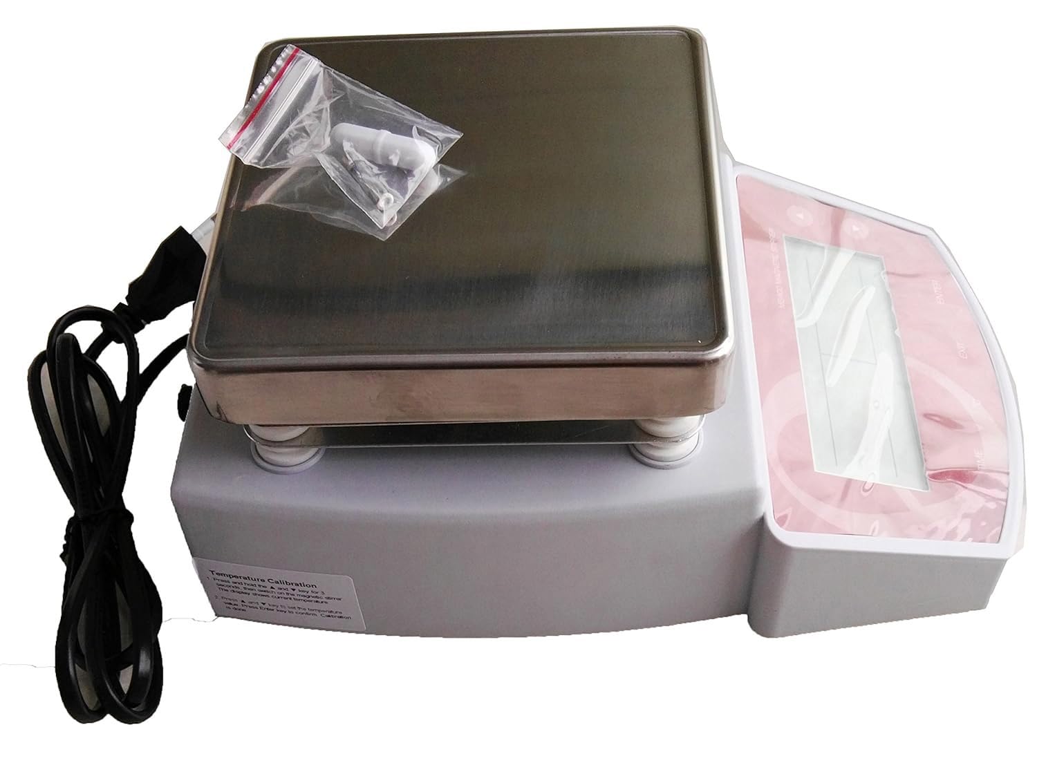 Digital Laboratory Hot Plate Magnetic Stirrer 400 Celsius Thermostatic Magnetic Stirrer Hotplate Mixer with 2L Volume 0 to 1250rpm Heating Constant Temperature Magnetic Stirrer Stirring Timer