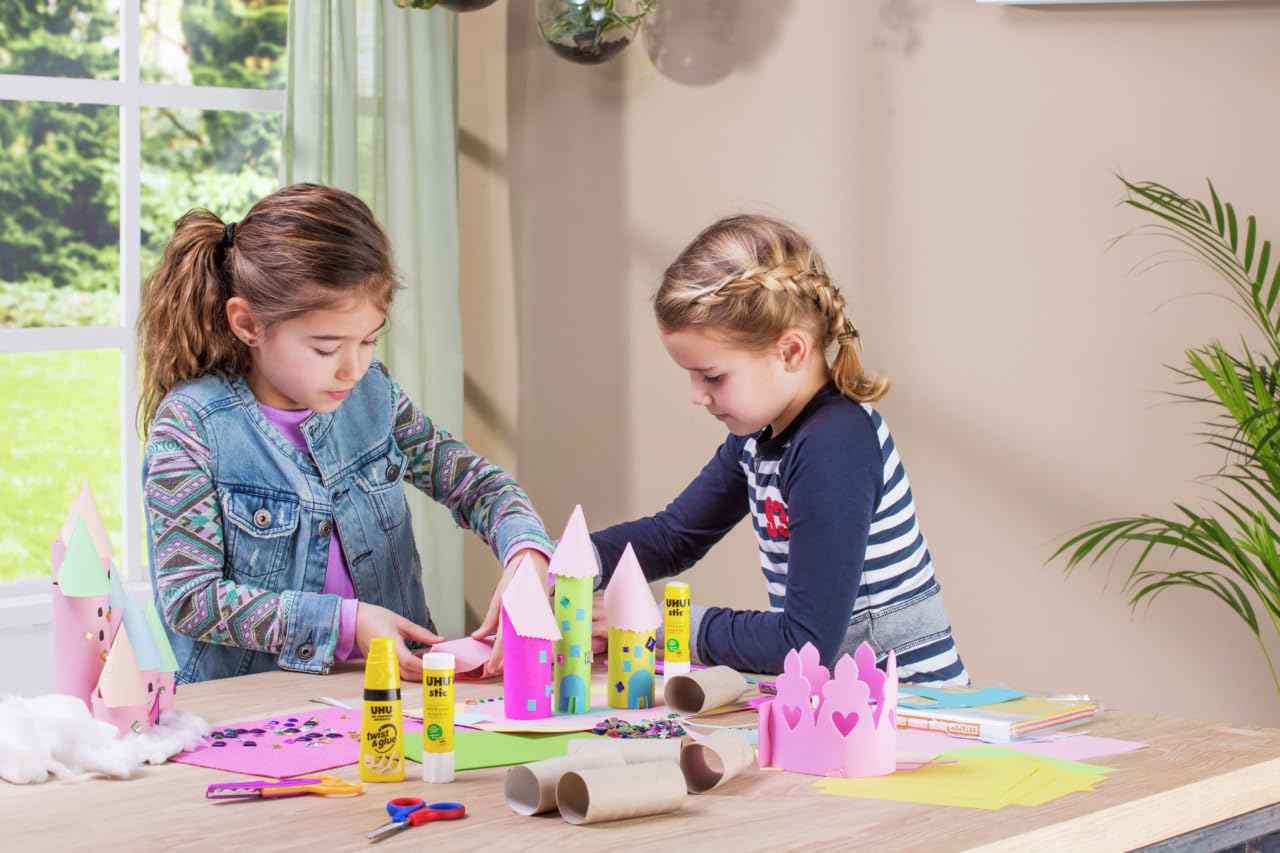 UHU Stic Minecraft Limited Edition Collezionabili, Colla Stick per la Scuola Adatta ai Bambini, Senza Solventi, Colla Sicura per i Lavoretti, Box Composta da 8 Stick da 8.2g