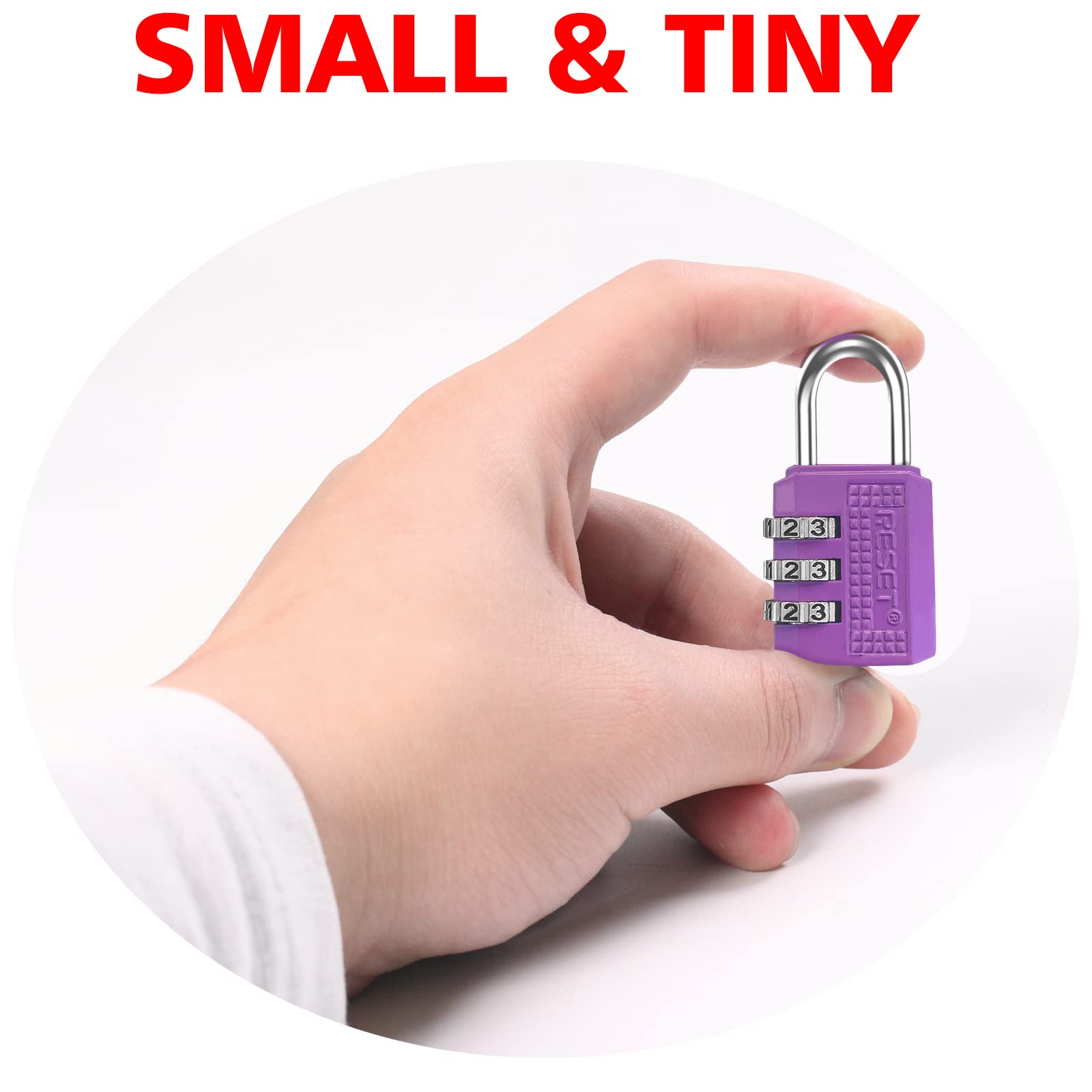 3 Mini Lucchetto Per Bagagli, Lucchetto Piccolo Per Valigia Borsa Zaino - Foto 11