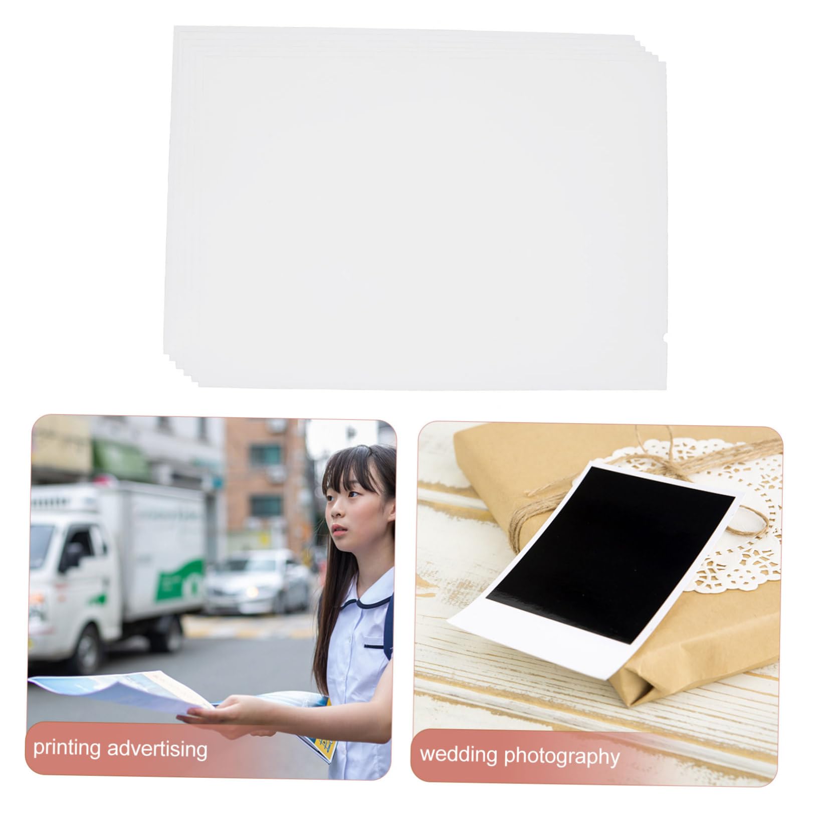 jojofuny 5 Sätze Hochglänzendes Fotopapier Beidseitig Professionelles Druckpapier Für Tintenstrahldrucker Für Foto Und Visitenkartendruck Klare Druckqualität Vielseitig 10 Blätter * 5