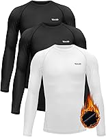 Vista 1 de Youth Boys Girls Thermal Compression Shirt Fleece Lined Turtle Neck Top Athletic Base Layer Undershirt