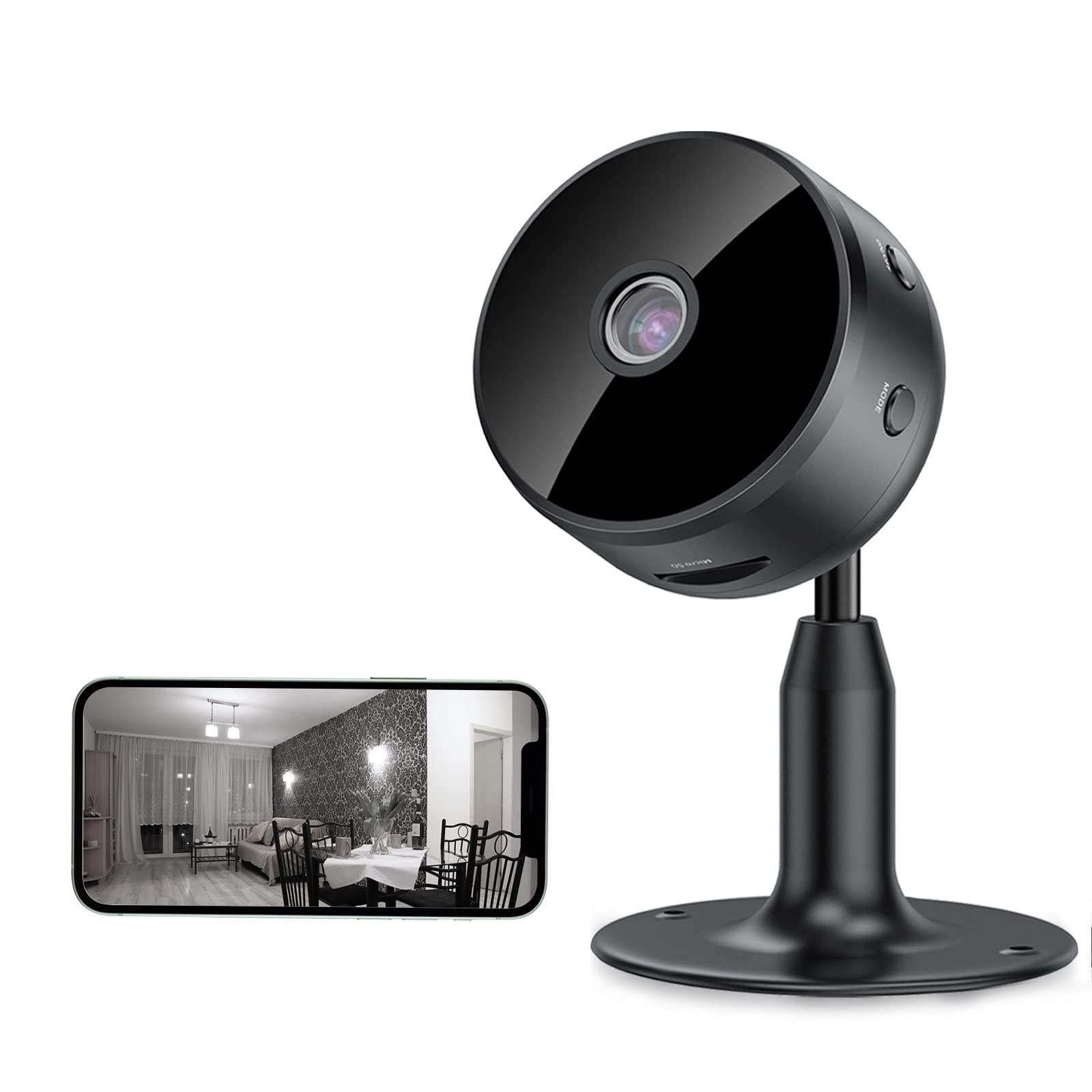 Buy Mini Camera IZNVEE HD Smart Nanny Camera with Phone app, WiFi Mini
