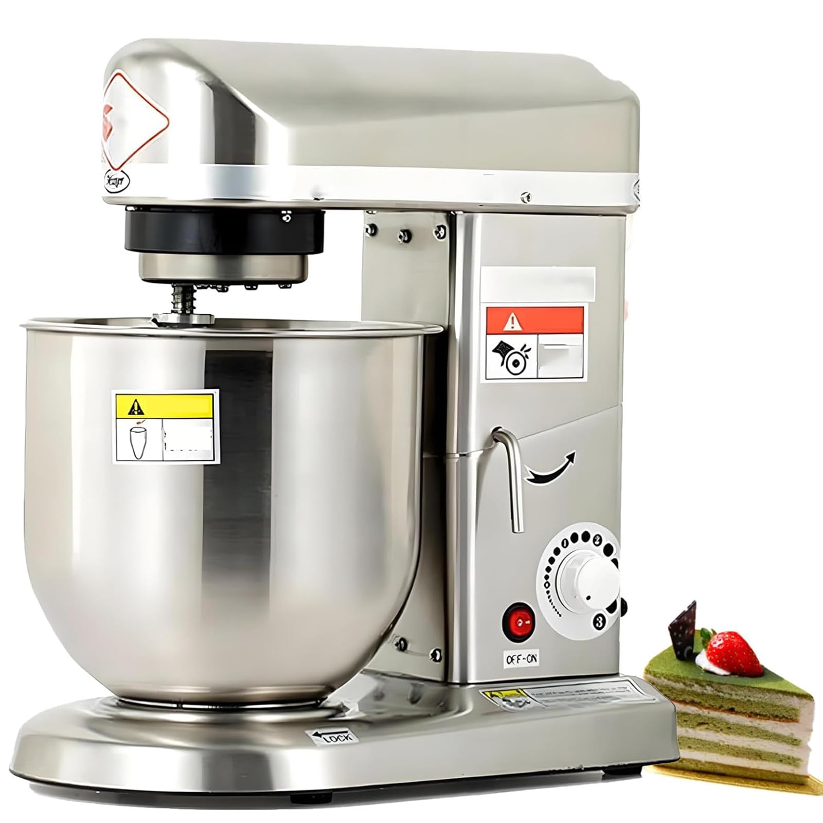 Impastatrice elettrica, impastatrice Commerciale a 3 velocità con Gancio for impastareper Alimentiper Pasticceria, Pizzeria, ristora 7L