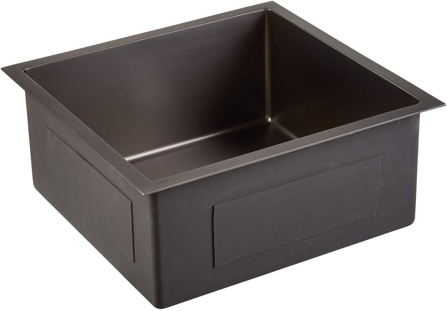 BLACKADO PREMIUM SINKS 304 GRADE STAINLESS STEEL SINGLE BOWL HAND MADE KITCHEN SINK B (24 * 18 * 10, 24 * 18 * 10 PREMIUM BLACK) - SATIN FINISH