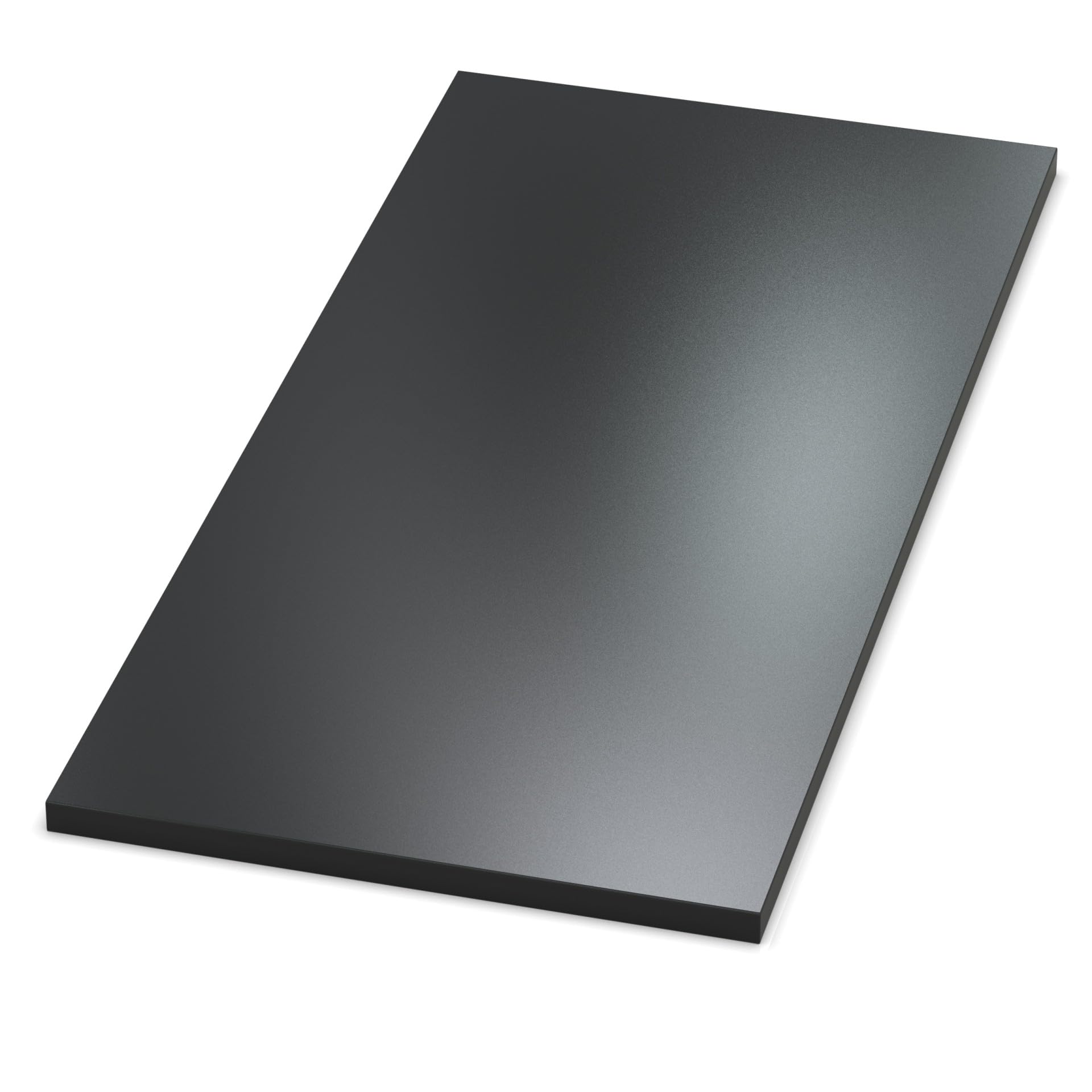 AUPROTEC Tischplatte 25mm schwarz 120x80 cm I Spanplatte mit 2mm ABS Kante & PU-Verleimung I melaminharzbeschichtet I robust & wasserabweisend