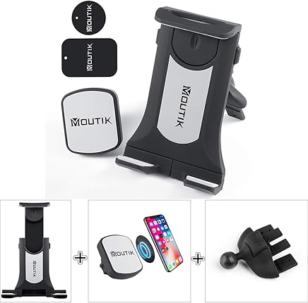 Moutik Soporte M?vil Coche para Ranura de CD Soporte Universal con 360? Rotaci?n 2 en 1 Soporte con Montaje Magn?tico y Abrazadera Extensible para M?vil Tablet de 3.5-10.5 Pulgadas Moutik Soporte M?vil Coche para Ranura de CD Soporte Universal con 360? Rotaci?n 2 en 1 Soporte con Montaje Magn?tico y Abrazadera Extensible para M?vil Tablet de 3.5-10.5 Pulgadas