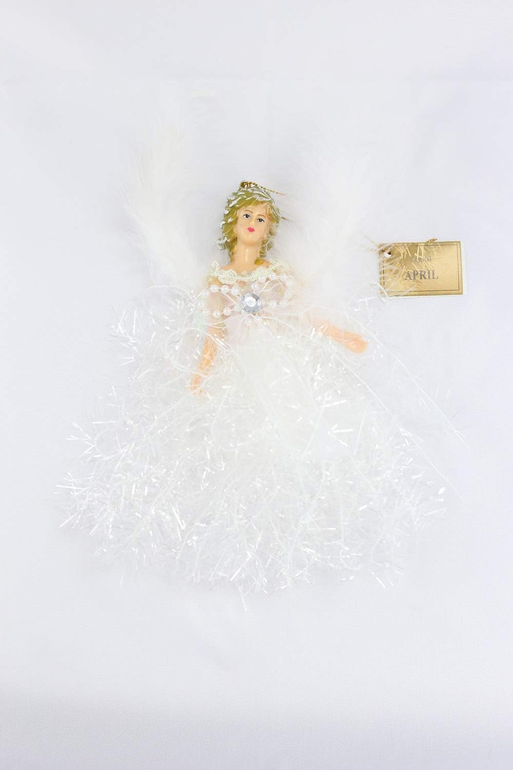 April Crystal Birthstone Angel Hanging Ornament