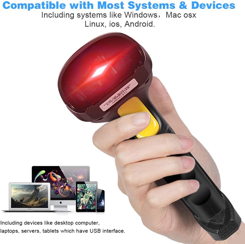 Basecent Barcode Scanner compatible with multiple operating systems and devices