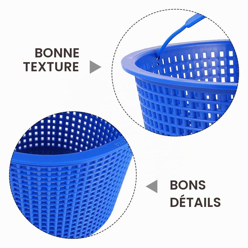 HEMOTON Lot de 2 Paniers de Rechange Bleus pour Écumoire de Piscine, pour Le Retrait Et Le Nettoyage des Feuilles Et Débris.