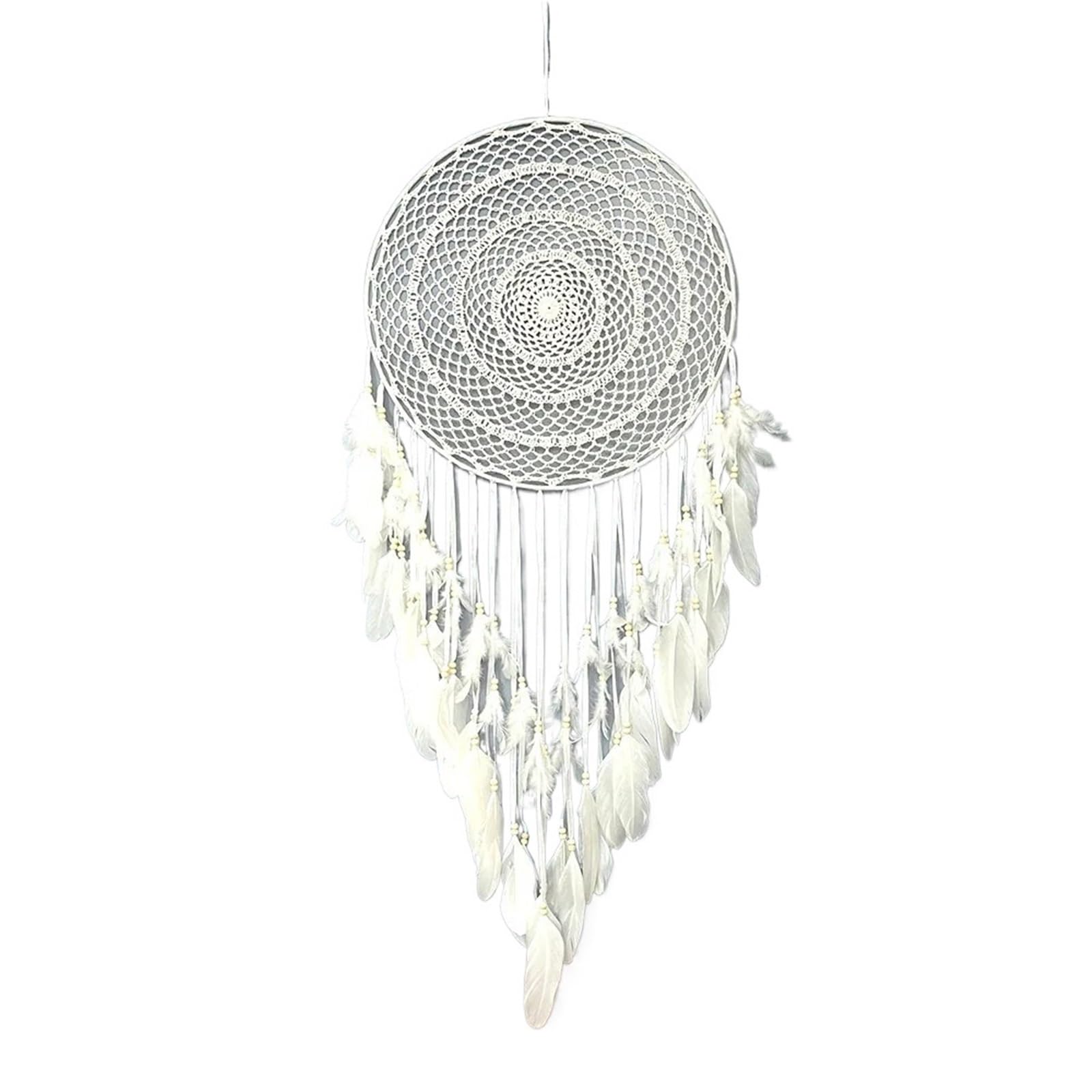 Dream Catcher Dream Catcher Feather Wind Chime Pendant Home Entrance Interior Decoration Wedding Background Large(C)
