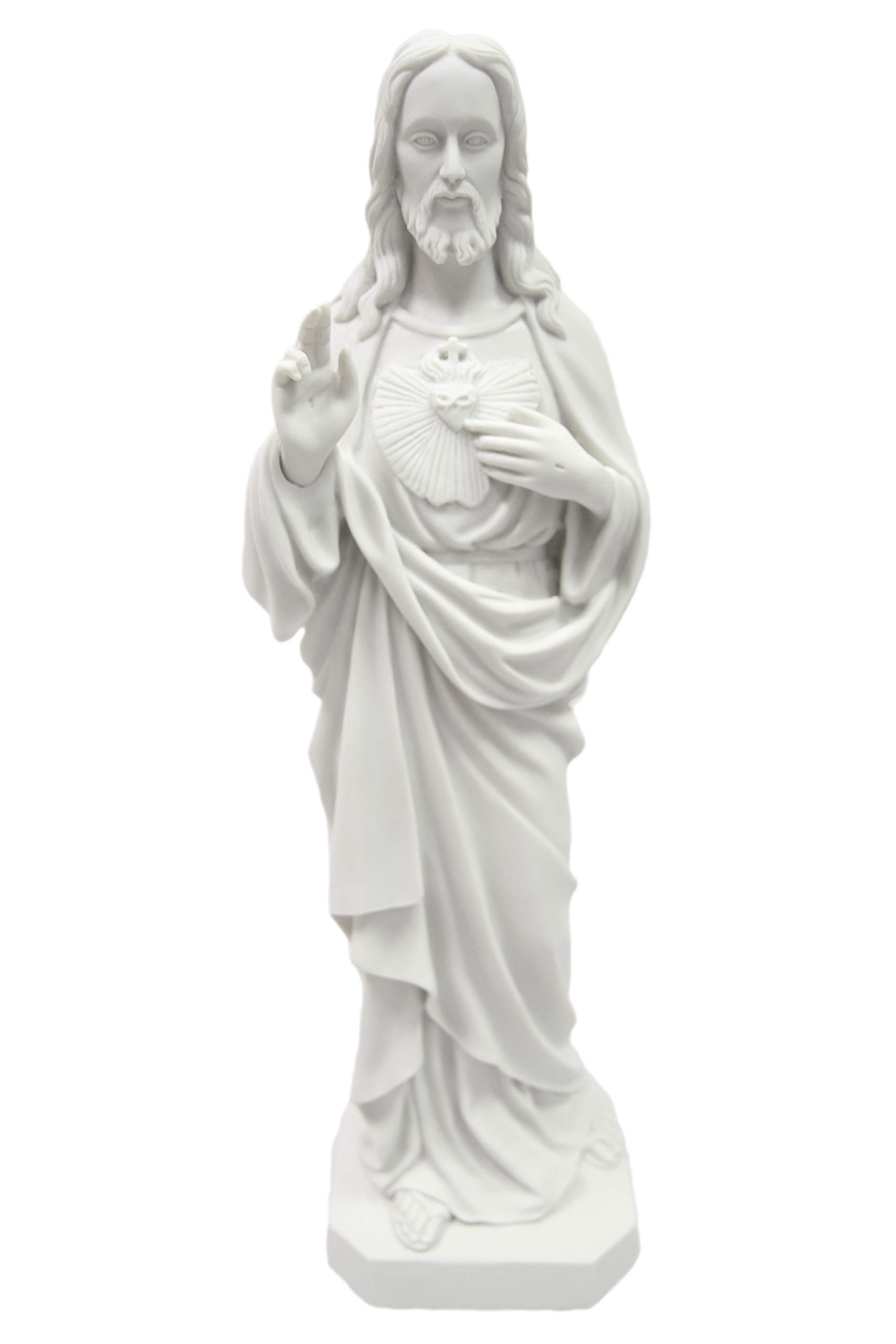 Buy 20" Sacred Heart of Jesus Catholic Religious White Statue Sculpture