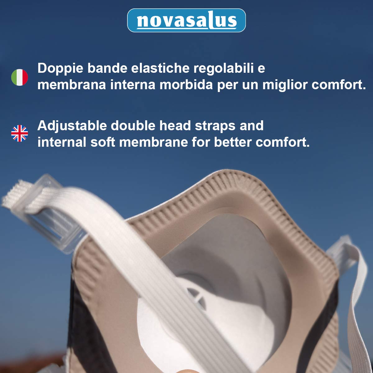 mascherine respiratori FFP3 con Valvola, mascherine protettive facciali"Cup Shape", Certificate CE 2797 - Confezione da 5 FFP3 NR
