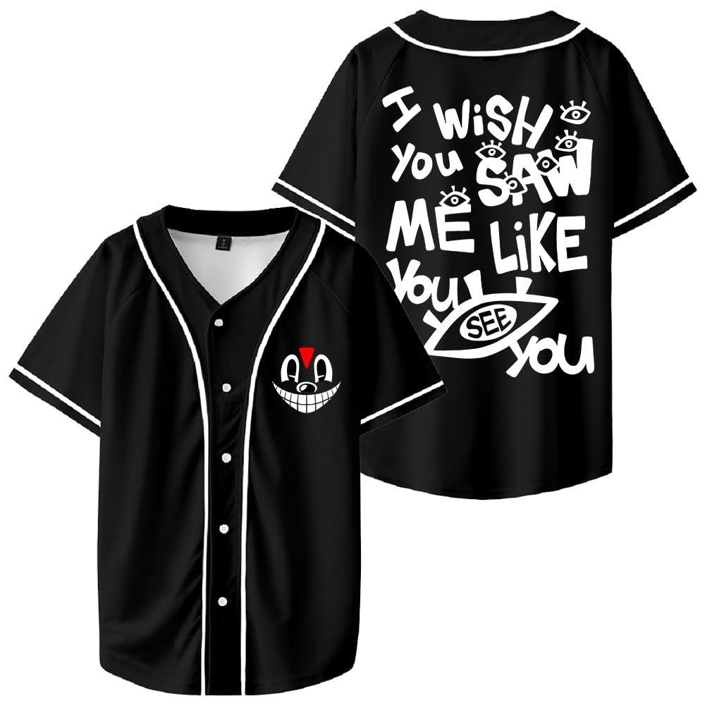 Lil Darkie I Wish Merch Baseball Jersey Short Sleeve Shirts Women Men Streetwear Tee Fashion Clothes