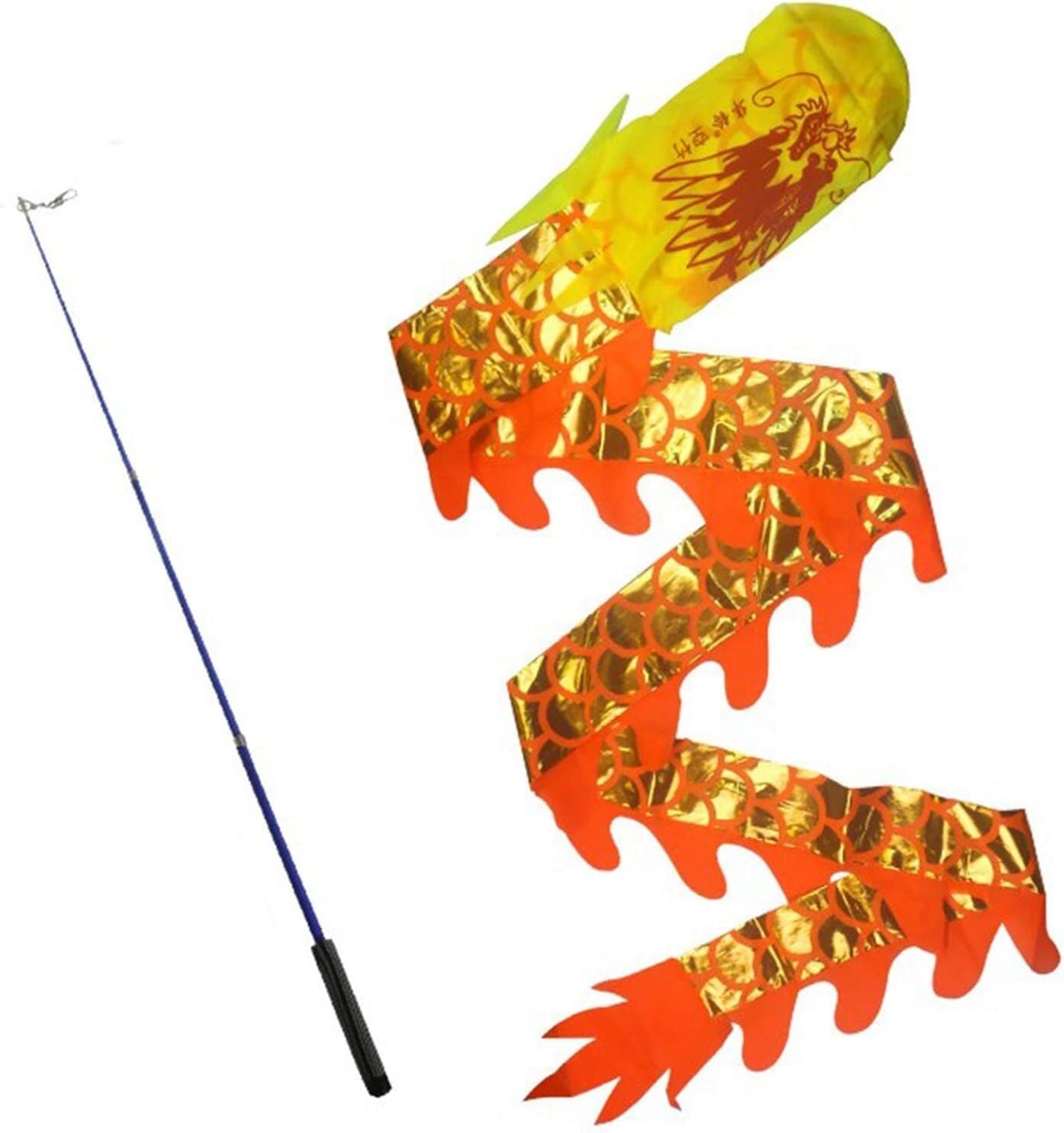 Rubans de danse du dragon doré à haute fluidité pour gym
