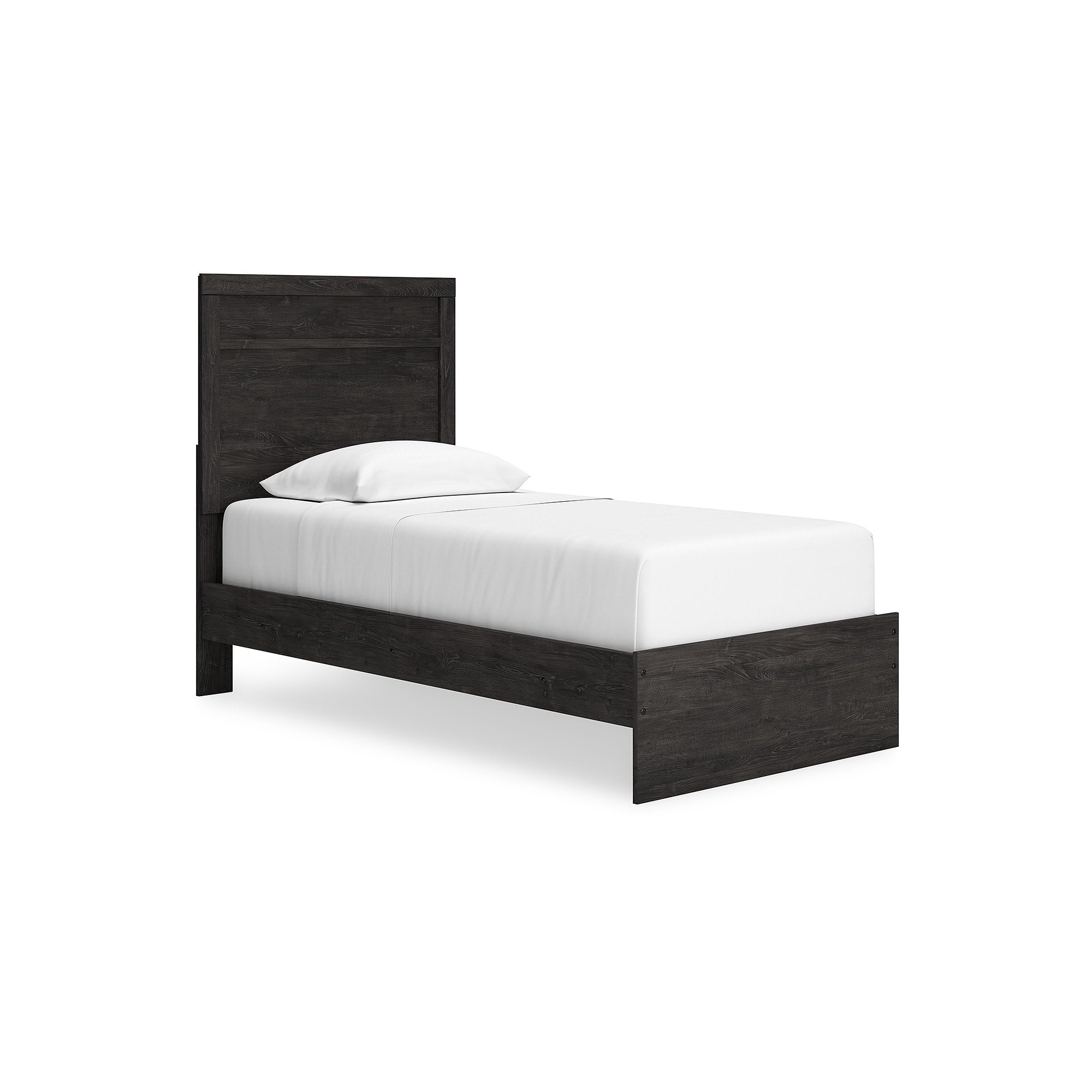Photo 1 of Signature Design by Ashley Belachime Rustic Twin Panel Bed, Foundation or Box Spring Needed, Gray