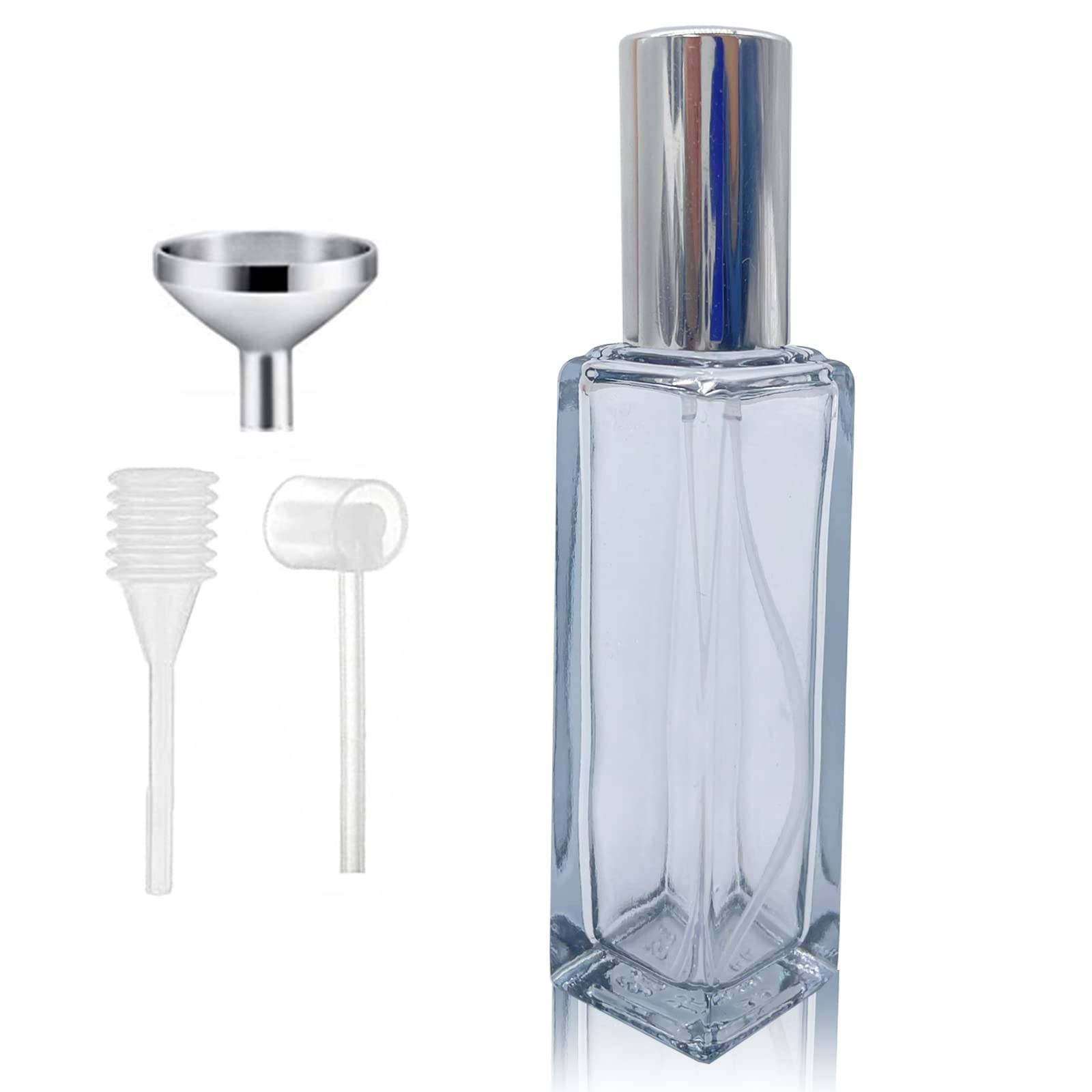 SONGQEE Perfume Atomiser Refillable, Travel Perfume Atomiser Bottle Mini Small Empty Spray Bottles Portable Glass Travel Perfume Pods Container For Perfume Travel Holiday (20 ML Grey)