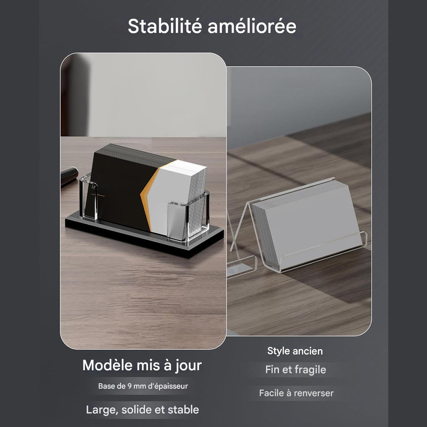 Porta Biglietti da Visita Portacarte Professionali | Contenitore in Acrilico Trasparente per Fiere Conferenze Eventi Ricevimenti Domestici
