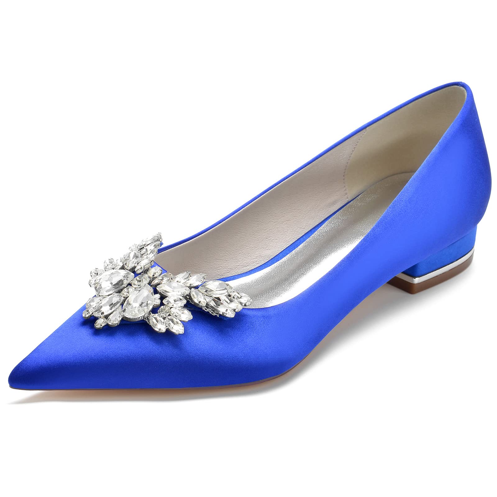 Scarpe col Tacco Donna Moda Punta Appuntito Scarpe da Sposa Plateau Estivi Scarpe Sandali Tacco Basso Scarpe Taglia 36-43 EU,Royal Blue,36 EU